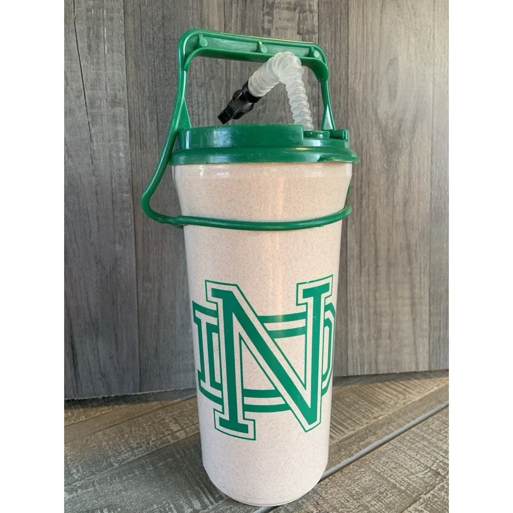 Notre Dame Fighting‎ Irish Cup Travel Stadium w/ Lid w/ straw Whirley 8.5